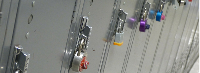 lockers with combination locks